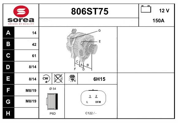 Alternator (806ST75)