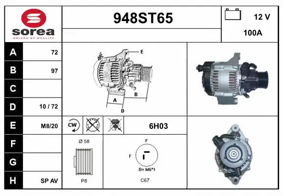 Alternator (948ST65)