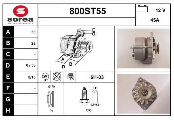 Alternator (800ST55)