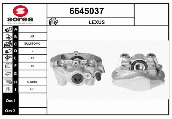 Brake Caliper (6645037)