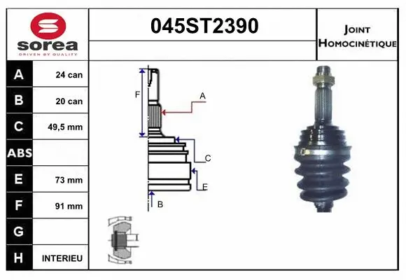 Joint Kit, drive shaft (045ST2390)