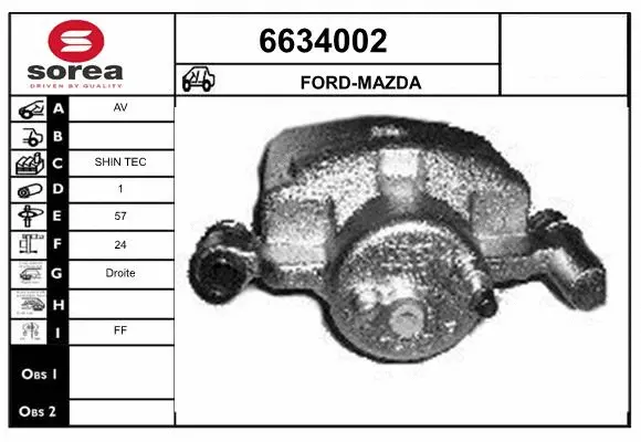 Brake Caliper (6634002)
