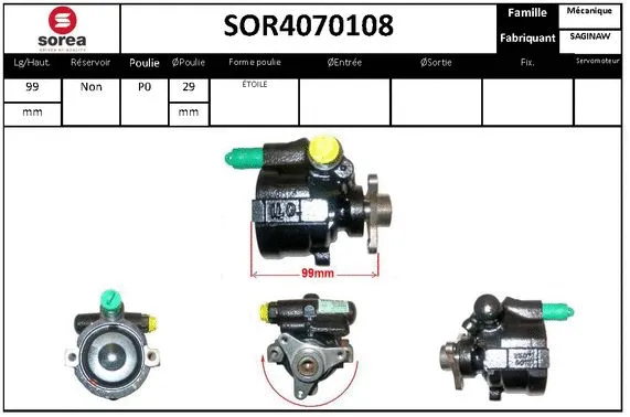 Hydraulic Pump, steering (SOR4070108)
