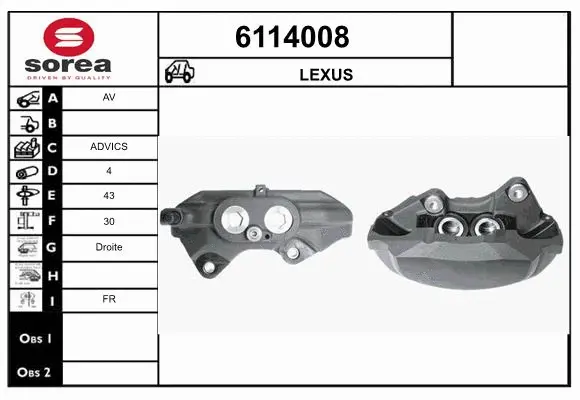 Brake Caliper (6114008)
