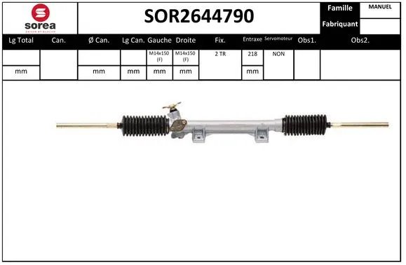 Steering Gear (SOR2644790)