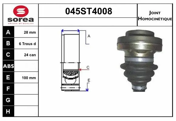 Joint Kit, drive shaft (045ST4008)