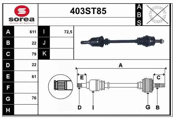 Drive Shaft (403ST85)