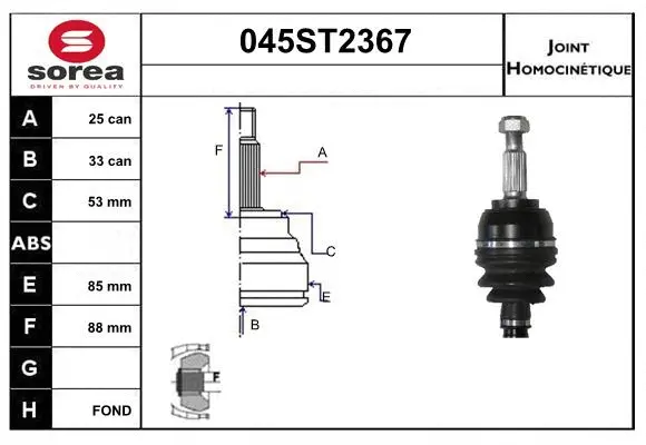 Joint Kit, drive shaft (045ST2367)