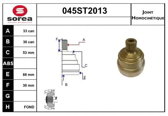 Joint Kit, drive shaft (045ST2013)