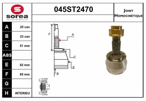 Joint Kit, drive shaft (045ST2470)