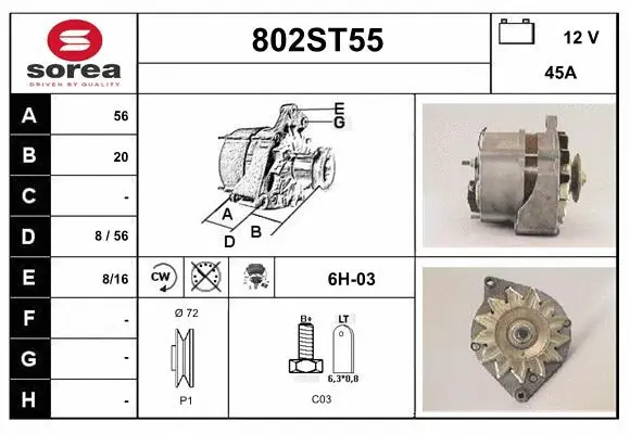Alternator (802ST55)