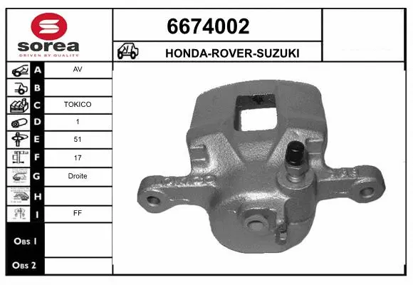 Brake Caliper (6674002)