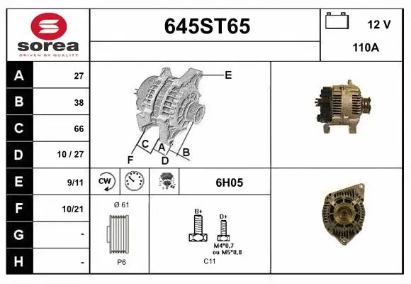 Alternator (645ST65)