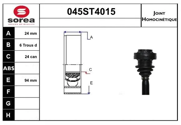 Joint Kit, drive shaft (045ST4015)