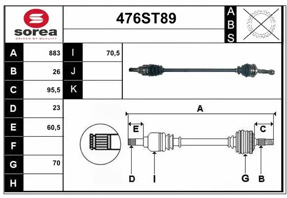 Drive Shaft (476ST89)