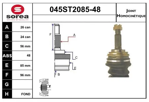 Joint Kit, drive shaft (045ST2085-48)
