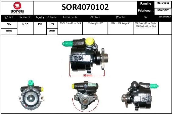 Hydraulic Pump, steering (SOR4070102)