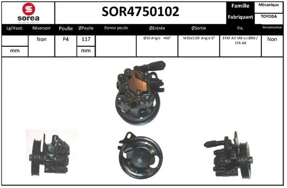 Hydraulic Pump, steering (SOR4750102)