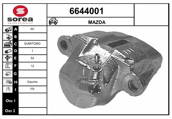 Brake Caliper (6644001)