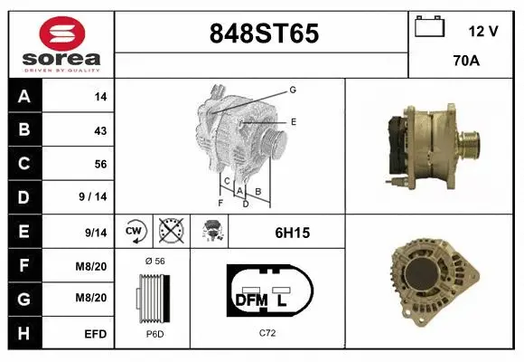Alternator (848ST65)