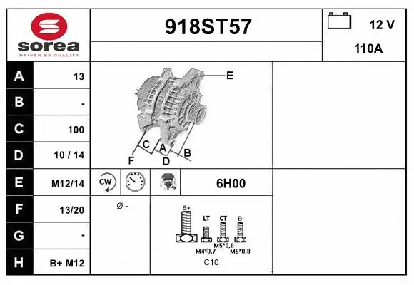 Alternator (918ST57)