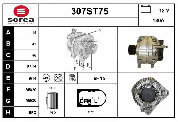 Alternator (307ST75)