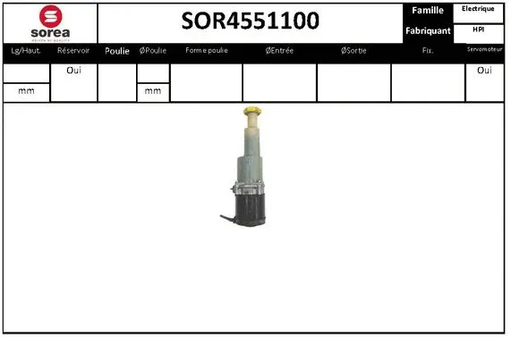 Hydraulic Pump, steering (SOR4551100)