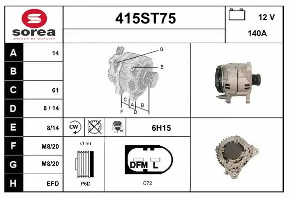 Alternator (415ST75)