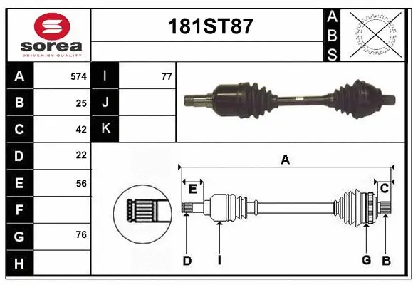 Drive Shaft (181ST87)