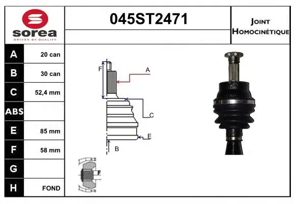 Joint Kit, drive shaft (045ST2471)