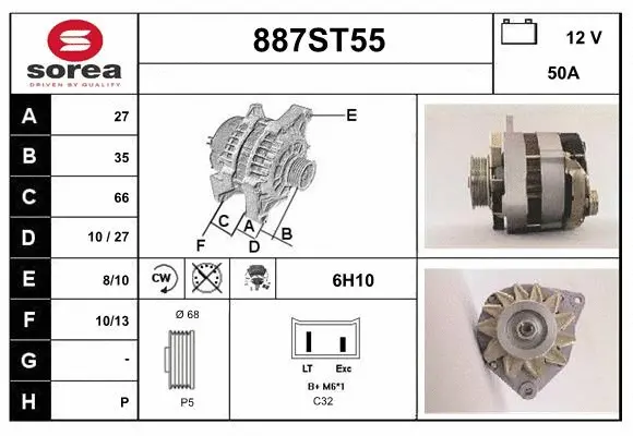 Alternator (887ST55)