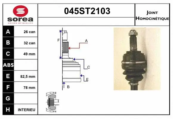 Joint Kit, drive shaft (045ST2103)