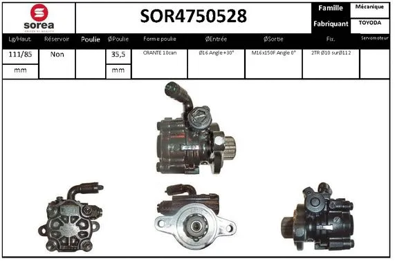 Hydraulic Pump, steering (SOR4750528)
