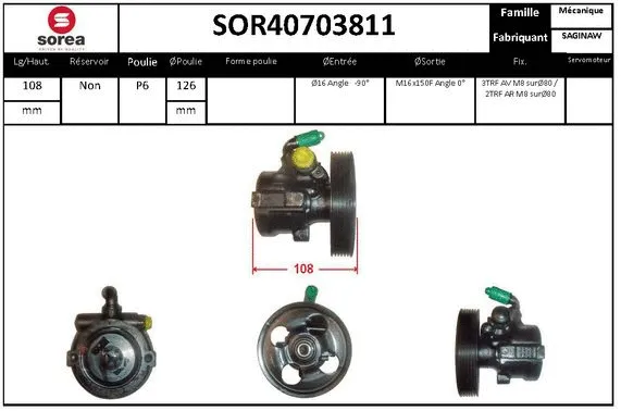 Hydraulic Pump, steering (SOR40703811)
