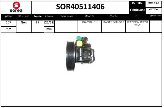 Hydraulic Pump, steering (SOR40511406)