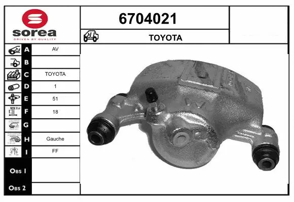 Brake Caliper (6704021)