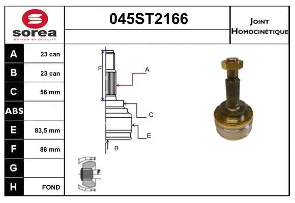 Joint Kit, drive shaft (045ST2166)