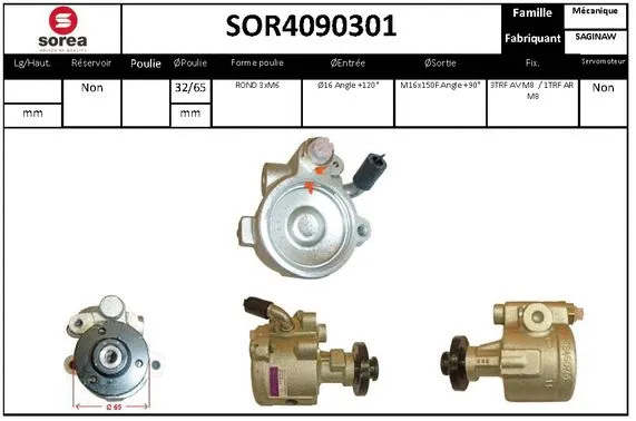 Hydraulic Pump, steering (SOR4090301)