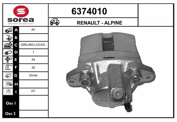 Brake Caliper (6374010)