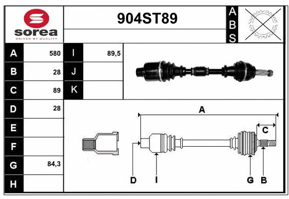 Drive Shaft (904ST89)