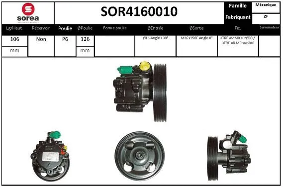 Hydraulic Pump, steering (SOR4160010)