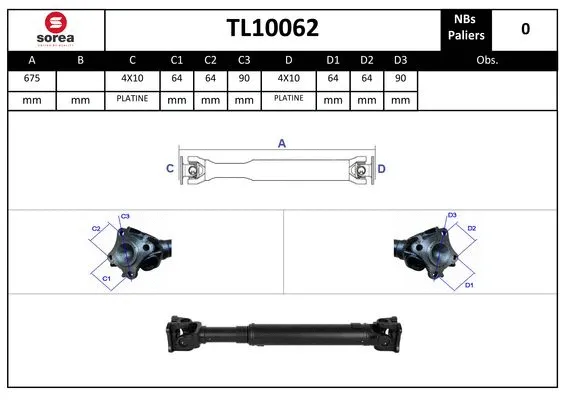 Propshaft, axle drive (TL10062)