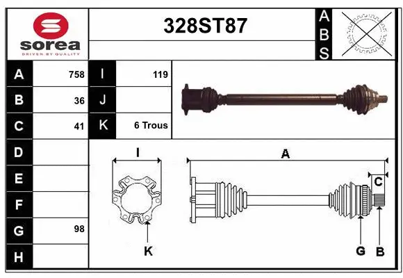 Drive Shaft (328ST87)