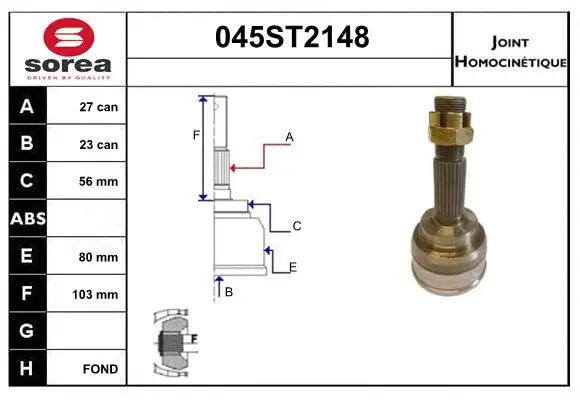 Joint Kit, drive shaft (045ST2148)