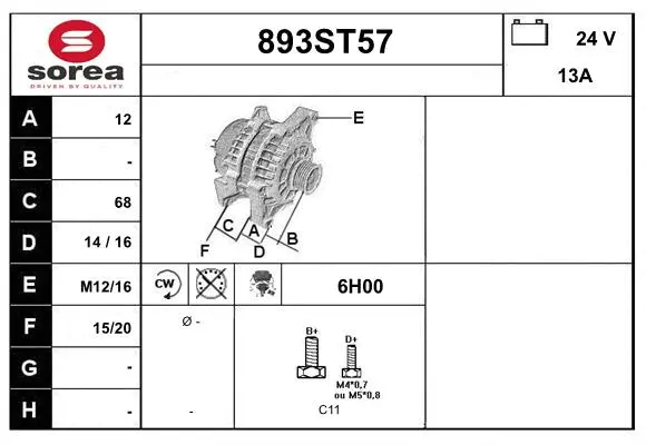 Alternator (893ST57)