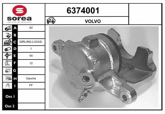 Brake Caliper (6374001)