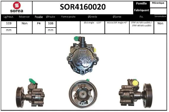 Hydraulic Pump, steering (SOR4160020)