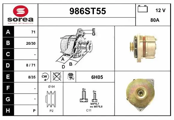Alternator (986ST55)