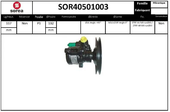 Hydraulic Pump, steering (SOR40501003)