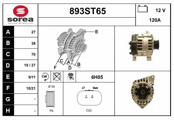 Alternator (893ST65)